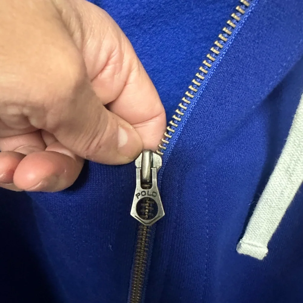 NEW Polo by Ralph Lauren Blue Men's HOODIE ZIP UP MINT! - Picture 7 of 7